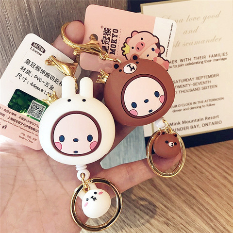 Cute Cartoon Resin Love Rabbit Key Ring Cute Creative Exquisite