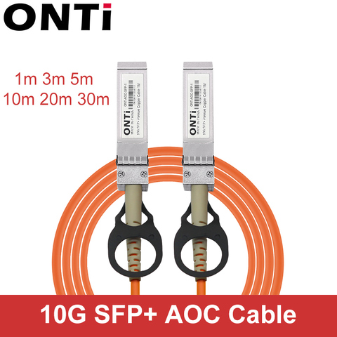 ONTi 1m/3m/5m/10m/30m SFP+ 10Gb AOC SFP Module 10G 30-meter Active Optical Cable Compatible with Cisco Network Switch ► Photo 1/5