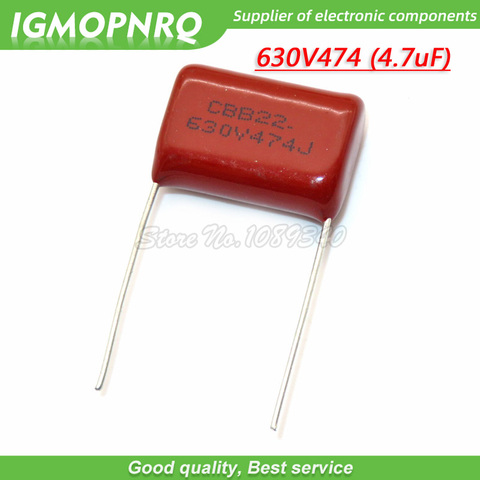 10PCS 630V474J 0.47UF 470NF Pitch 20MM 630V 474 CBB 630V474J-P20 Polypropylene film capacitor ► Photo 1/1