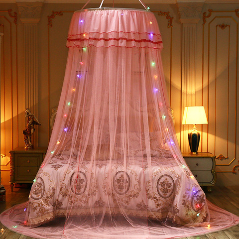 Ceiling-Mounted Mosquito Net Home Dome Foldable Bed Canopy Princess Tent Bed Curtain Twin Full Queen ► Photo 1/6