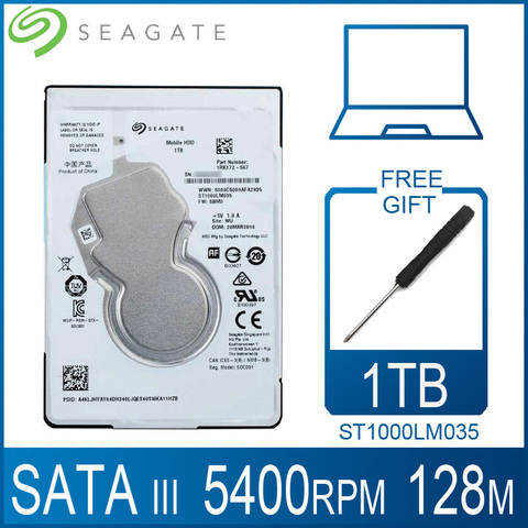 Seagate 1TB Laptop Hard Drive Disk Disc 5400 RPM 128M 2.5