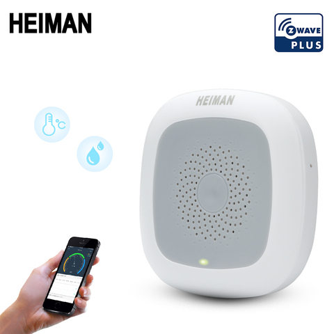 HEIMAN smart Zwave Temperature Humidity Z-wave detector Z wave heat sensor home thermometer EU 868MHz fire alarm ► Photo 1/6