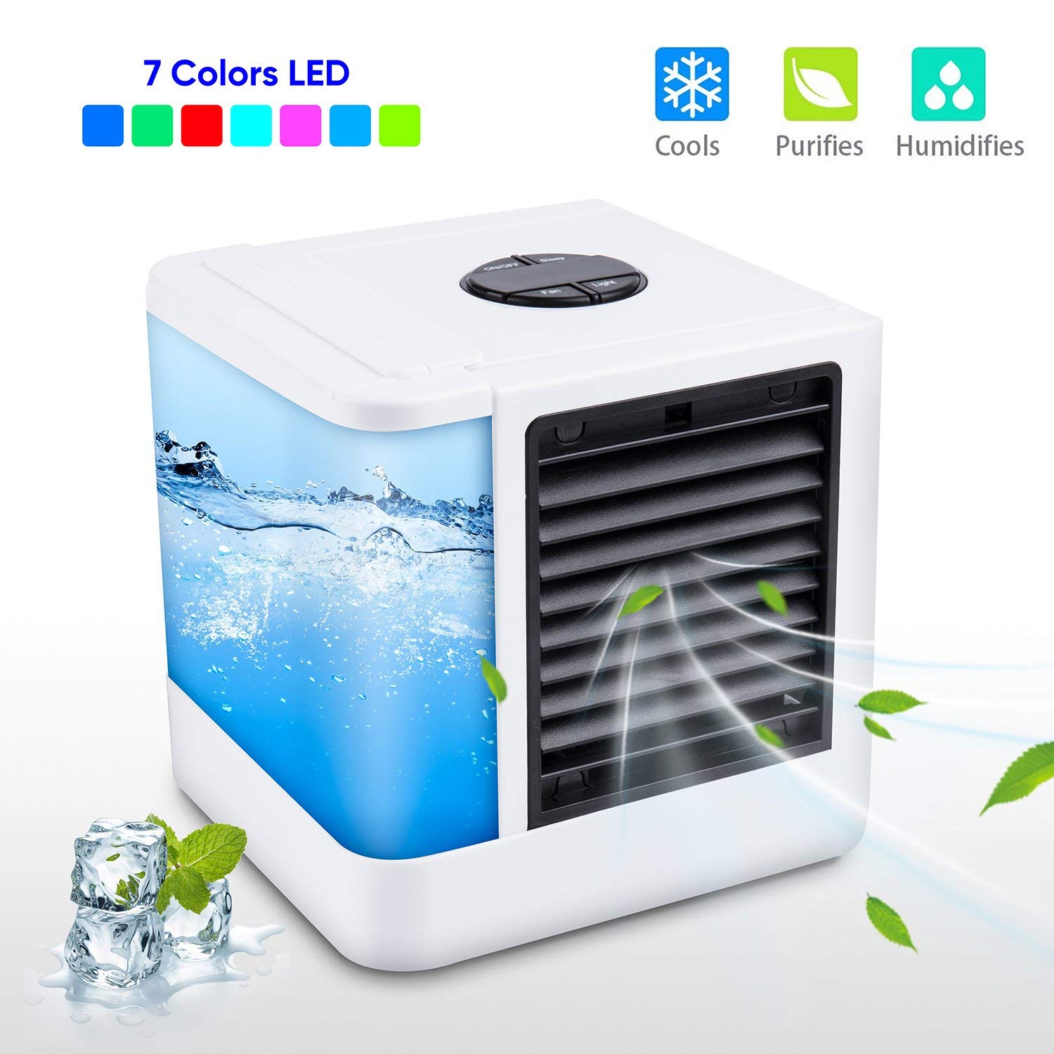jeg er sulten metodologi Forholdsvis Mini USB Air Conditioner Humidifier Purifier 7 Colors Light Desktop  Portable Air Cooling Fan Air Cooler Fan aire acondicionado - Price history  & Review | AliExpress Seller - KitchenOne Store | Alitools.io