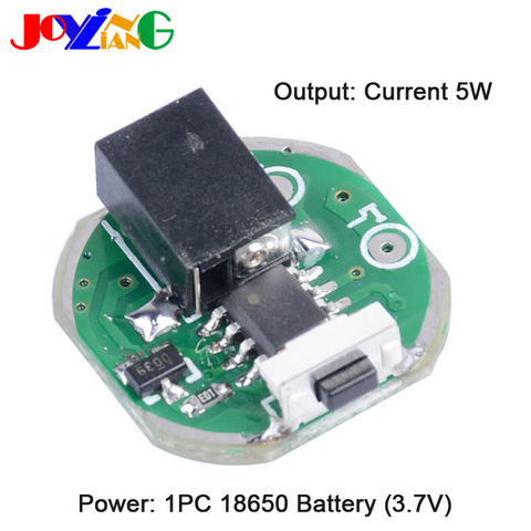 Double Light Source 2 Mode 5W LED Middle Side Press Switch With Charging Flashlight Driver Plate 20mm JYL-3020 ► Photo 1/3