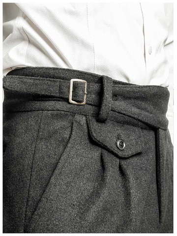 Autumn and winter new korge men's Merino wool slim pants Gurkha woolen thickened casual pants 9 points ► Photo 1/2