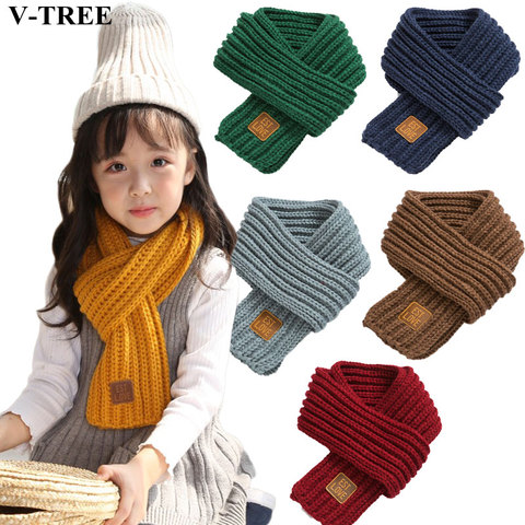 Winter Kids Scarves Warm Baby Boys Girls Neck Scarf Solid Soft Scarf For Kids Collar Children Stretch Neck Ring Baby Ring Scarf ► Photo 1/6