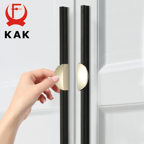 KAK Black Kitchen Cabinet Handles Gold Cupboard Door Pulls Drawer Knobs Bedroom Door Long Furniture Handle Hardware 1000mm ► Photo 1/6