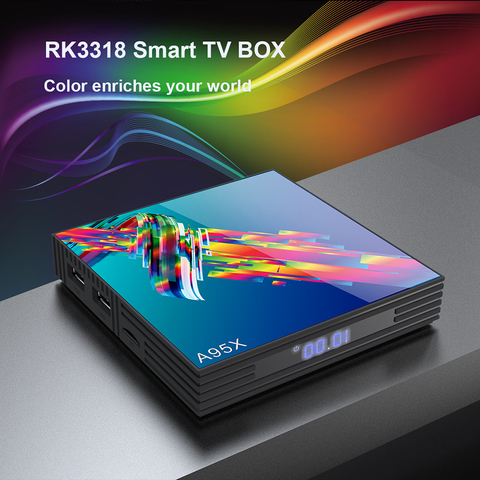 A95X R3 RK3318 Smart TVBOX Android 9.0 Rockchip1080P 4K 60fps BT wifi Netflix Youtube media player 2GB 16GB 4GB 64GB Set Top Box ► Photo 1/6