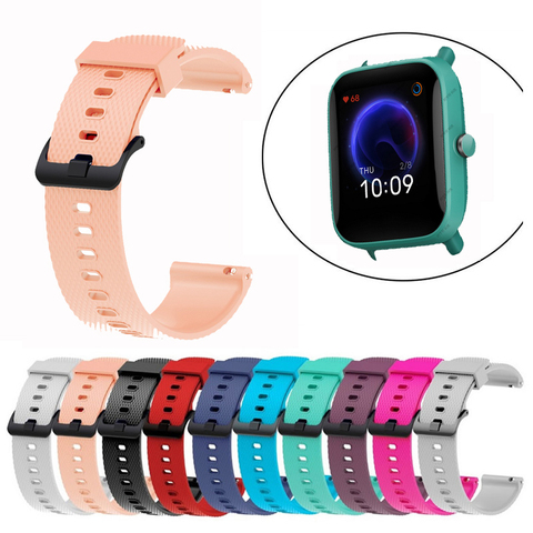 Silicone Soft Strap for Xiaomi Huami Amazfit Bip U BIT Lite Youth 1S Smart Watch Wrist Bracelet for Amazfit GTS Watchband Strap ► Photo 1/6