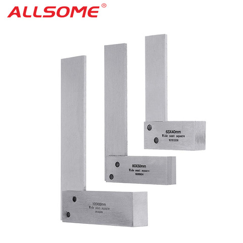 ALLSOME Machinist Square 90 Degree Right Angle Engineer Set Precision Ground Steel Hardened Angle Ruler HT2059-2064 ► Photo 1/6