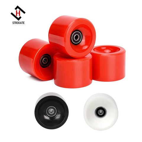 Set of 4 wheels 70mm 78A Offset Hub Solid Longboard Wheels with ABEC 9 black bearing Smooth Riding Longboarding wheels ► Photo 1/6