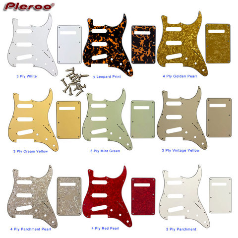 Pleroo Guitar Parts - For US Anti-pickup Scratch Plate Strat with 11 Srew Hole for sss  pickguard & Back Plate Guitar pickguard ► Photo 1/6