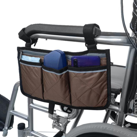 1pc Walker Electric Scooter Wheelchair Armrest Side Storage Bag Seat Armrest Storage Bag ► Photo 1/6