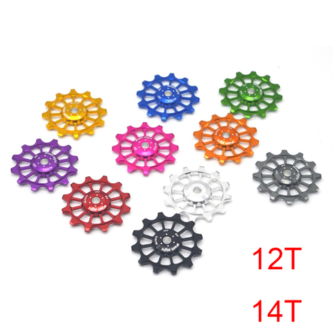 14T 12T Narrow wide Ceramic Bearing Derailleur Pulley Alloy Rear Derailleur Guide Wheel Bicycle Part ► Photo 1/6