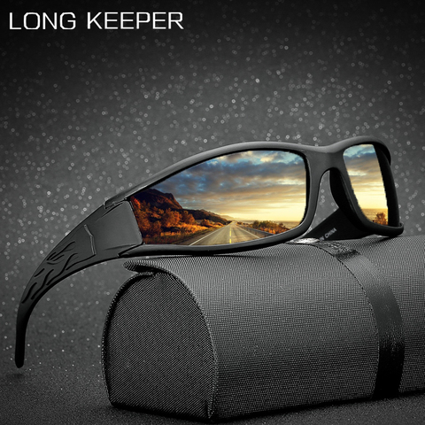 LongKeeper Men Polarized Sun Glasses Male Brand Car Driving Anti-Glare Sunglassses Vintage Outdoor Sport Fishing Goggles UV400 ► Photo 1/6