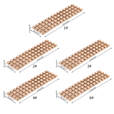 Copper Heatsink Thermal Conductive Adhesive For M.2 2280 PCI-E NVME SSD Radiator L4MD ► Photo 1/6