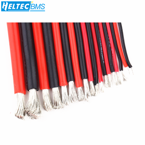 1 Meter Red and 1Meter Black Silicon Wire 8AWG 10AWG 12AWG 14AWG 16AWG 18AWG 22AWG Heatproof Soft Silicone Silica Gel Wire Cable ► Photo 1/6