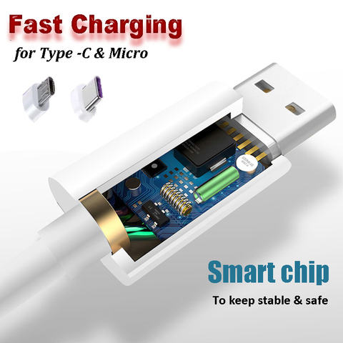 USB 3.1 Typ C Micro USB Charger Cable for Android Phone Fast Charging for Samsung Galaxy Huawei Data Line 1m 2m 3m Line ► Photo 1/6