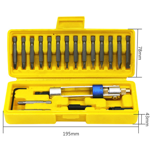 20Pcs HSS Half Time quick release bit holder Drill Driver Multi Screwdriver Sets Head Countersink Bits Allen Wrench Punch holes ► Photo 1/5