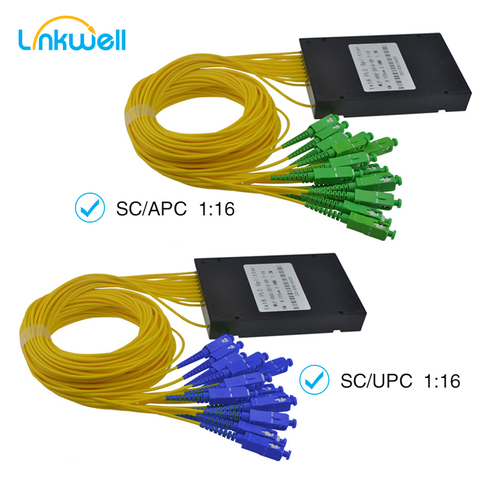 1x16 High Quality  1M SC APC SC UPC Type PLC Splitter, LC splitter box PLC ABS Fiber Optical Telecom Splitter Connector box 1:16 ► Photo 1/1