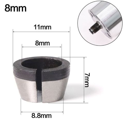 6mm 6.35mm 8mm Collet Chuck Adapter Engraving Trimming Machine Electric Router High Precision Bit ► Photo 1/6