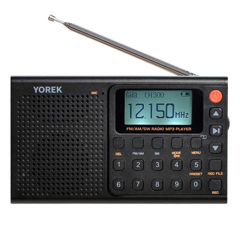 Yorek AM/FM/SW Portable Full Band Radio Recorder, Digital Rechargeable Radio Support Recording and TF Card with Sleep Timer ► Photo 1/6