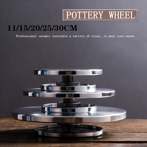 15/20/25/30cm Pottery Wheel Turntable Double Sided Aluminum Alloy Pottery Sculpture Turntable DIY Clay Tool Maker Cake Turntable ► Photo 1/6