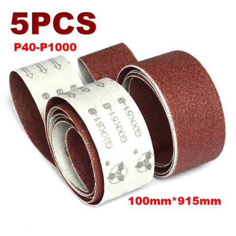 5Pcs 915*100mm Sanding Belts P40 - P1000 Abrasive Sanding Screen Band 4