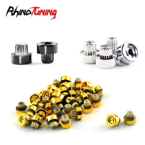 100pcs wheels Decorative  Replacement Studs Bolts Rivets Nuts Golden Black Chrome Sliver ► Photo 1/5