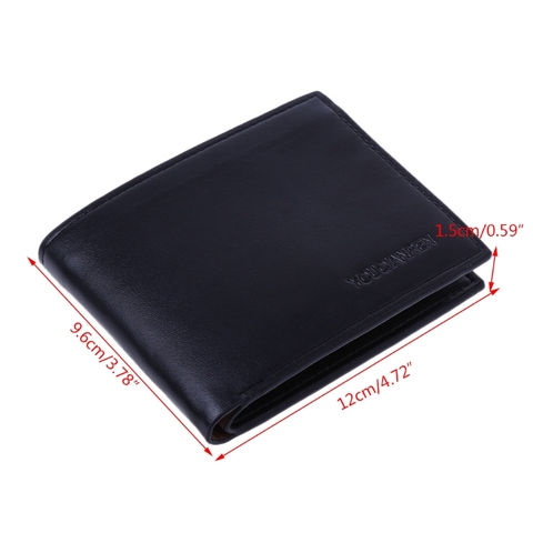 New Fashion Men's Short Leather Wallet ID Credit Card Holder Billfold Purse Clutch Male Mini Letter Print Photo Wallet ► Photo 1/6