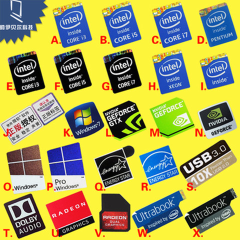 DIY Sticker Decoration Original Four or Five Generation CPU4 5  i3 i5 i7 Pentium Xeon Laptop Label ► Photo 1/6