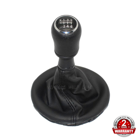 For VW Transporter Multivan Caravelle T5 2003 2004 2005 2006 2007 2008 2009 2010 6 Speed Stick Shift Knob Leather Gaiter Boot ► Photo 1/6