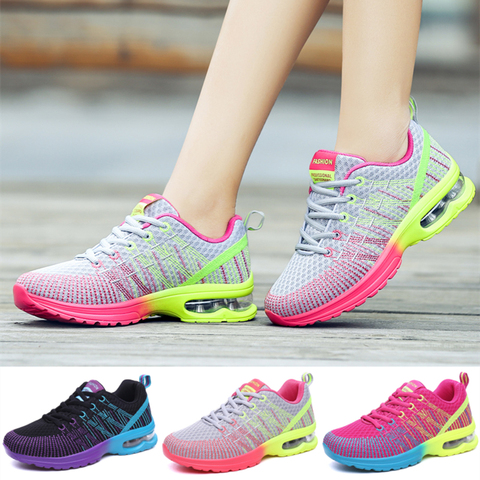 Running Shoes for Women Outdoor Breathable Fashion Womens Jogging Shoes Fitness Sneakers Colorful Air Cushion Sneaker Female ► Photo 1/6