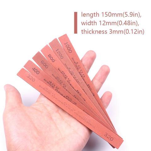 6Pcs Oil Stone Kit Grit 320# 400# 600# 800# 1000# 1200# White Corundum Whetstone Knife Sharpener Sharpening Stone 150x12x3mm ► Photo 1/4