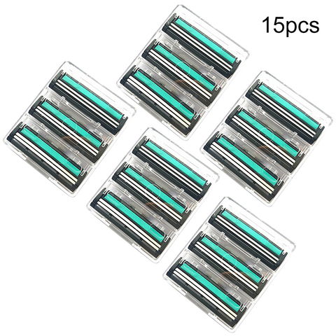 15Pcs/Set New Handle Shaving Razor Replaceable Safety Razor Double Blades Travel Set ► Photo 1/6