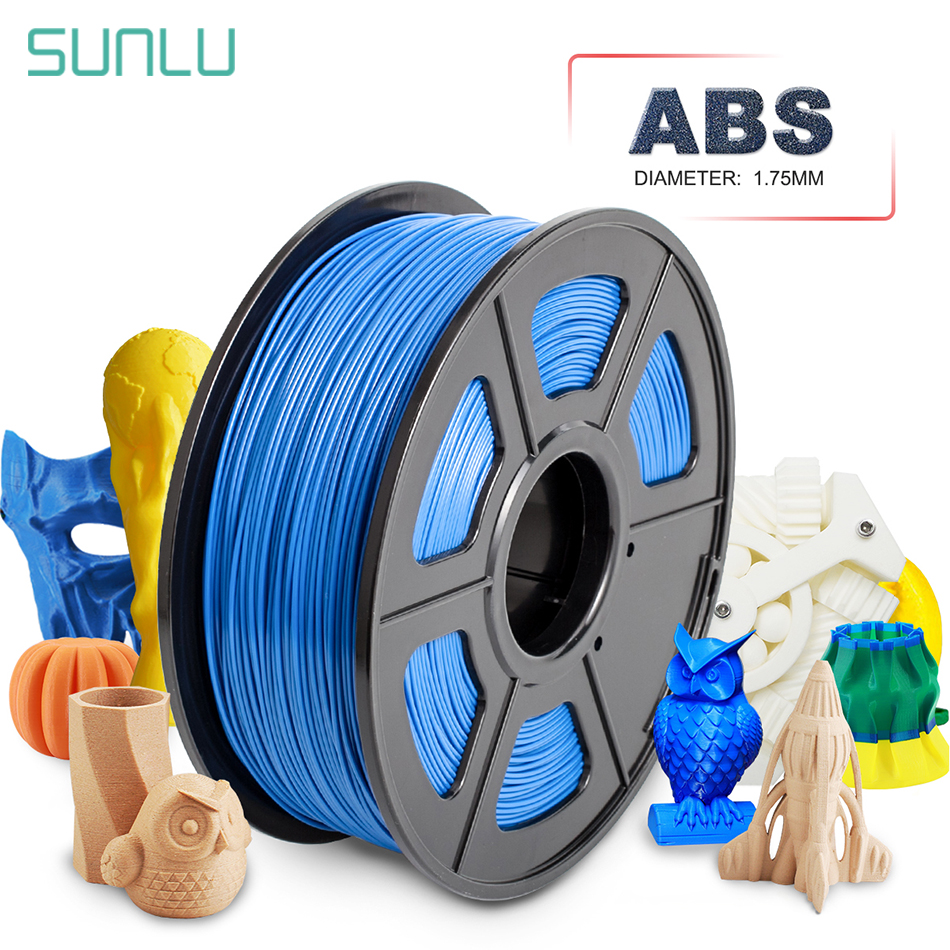 Blue SUNLU 3D Printer Filament ABS 1kg 1.75mm ABS 3D Printer Filament 3D Printing Filament ABS for 3D Printer