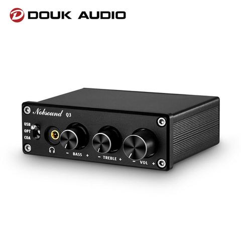 Douk Audio Q3 HiFi USB DAC Mini Digital to Analog Converter Coax/Opt Headphone Amp Treble Bass ► Photo 1/6