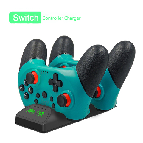 For Game Controller Double Charger Charging Dock Stand Station Holder stand for Nintend Switch Game Console with Indicator ► Photo 1/6