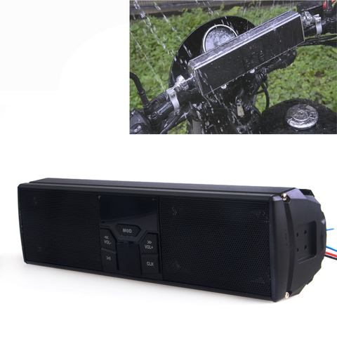 LED Display Motorcycle Bluetooth Audio Sound System APP Control MP3/TF/USB FM Radio Stereo Speakers Moto Accessories Anti-theft ► Photo 1/5