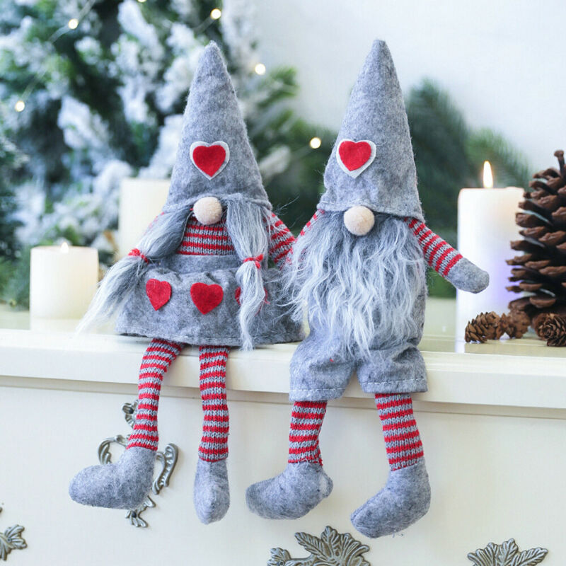 Merry Christmas Star Hat Swedish Santa Gnome Plush Doll Ornaments  Toy Gift 