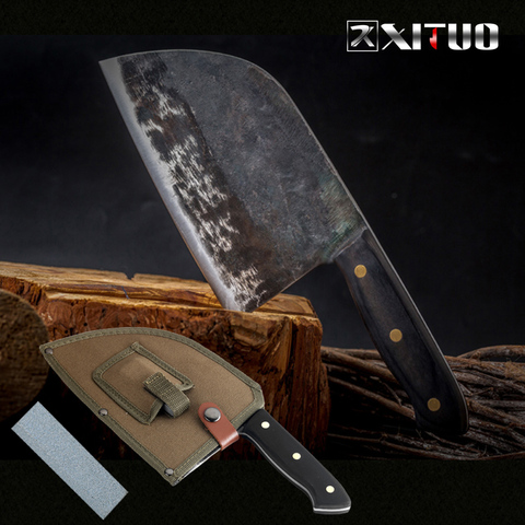 XITUO Handmade Forged Chef Knife High-carbon Clad Steel Chinese Cleaver Kitchen Knives Chopper Meat Slicing Nakiri Gyuto Tool CN ► Photo 1/6