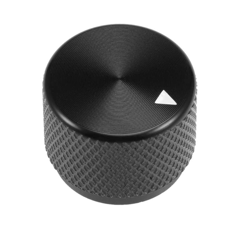 20x15.5mm Aluminium Alloy Potentiometer Volume Control Rotary Knob Knurled Shaft Hole Black,for 6mm Diameter Volume Knob ► Photo 1/3