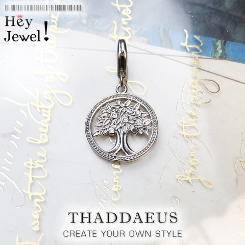 Tree of Life Round Pendant Charm 2022 Spring 925 Sterling Silver Bijoux Collier Elegant Women Girls Jewelry Gifts Dropshipping ► Photo 1/6