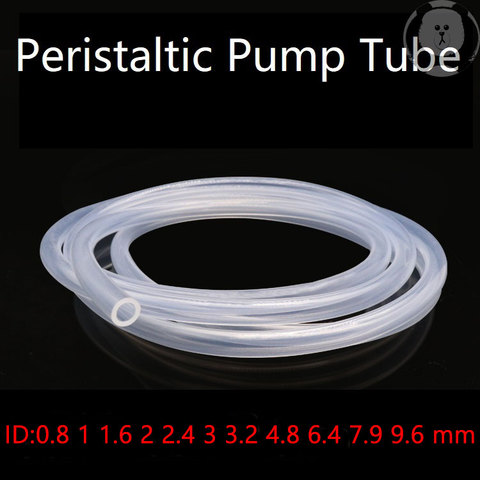 Peristaltic Pump Tube ID 0.8 1 1.6 2 2.4 3.2 4.8 6.4 7.9 9.6 mm Soft Silicone Hose Flexible Food Grade Nontoxic Transparent ► Photo 1/3