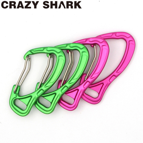 Crazy Shark 4PCS Fishing Aluminum Alloy Carabiner Keychain Outdoor Camping Climbing Snap Clip Lock Buckle Hook Fishing Tool ► Photo 1/6