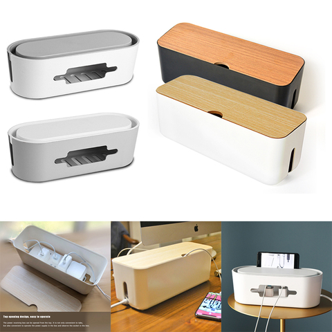 Cable Storage Box Power Strip Wire Case Anti Dust Charger Socket Organizer Network Line Storage Bin Charger Wire Management ► Photo 1/6