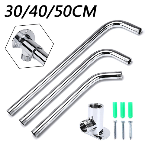 1PC 30cm/40cm/50cm Stainless Steel Shower Arm Wall Mounted Tube Rainfall Shower Head Arm Bracket Extension Pipe Kit ► Photo 1/6