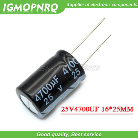 5PCS 25V4700UF 16*25mm 4700UF 25V 16*25 Aluminum electrolytic capacitor ► Photo 1/1