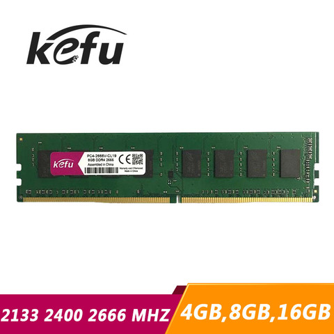 KEFU DDR4 2133 2400 2666 Desktop RAM DDR4 4GB 8GB 16GB Memory PC4 2133Mhz 2400Mhz 2666Mhz 4G 8G 16G PC Memoria ► Photo 1/1