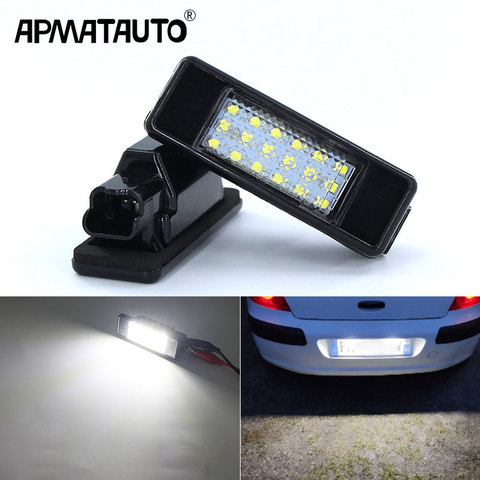 Canbus license plate light For Citroen C2 C3 C4 C5 C6 C8 DS3 For Peugeot 106 1007 207 307 3008 406 407 607 License Number lamp ► Photo 1/1